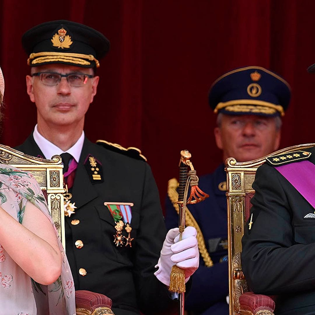 Las lágrimas de los reyes de Bélgica al ver a su hija Elisabeth participando por primera vez en un desfile militar