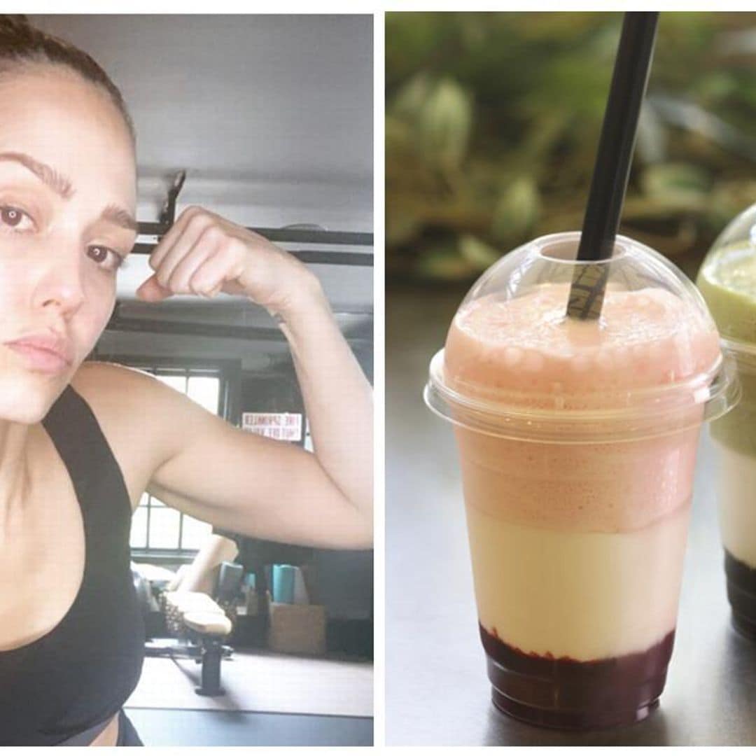 ¡Deliciosos! Los súper ‘smoothies’ de Jessica Alba, para antes y después de entrenar