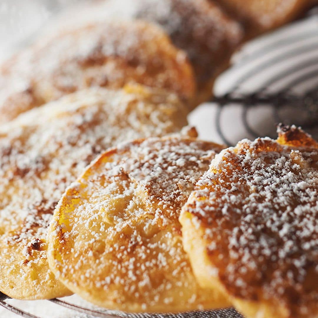 Blinis de manzana y almendra