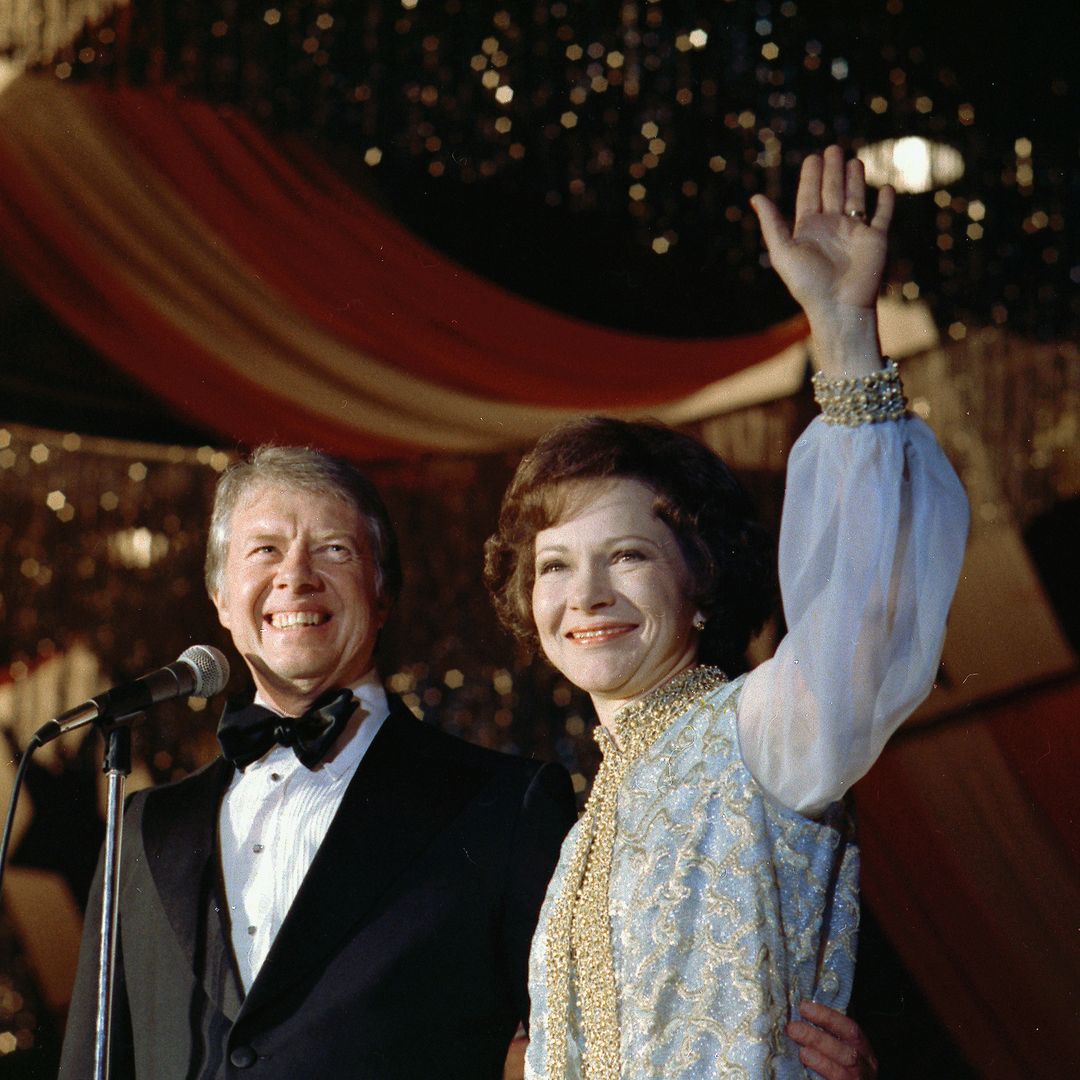 Jimmy Carter y Rosalynn Carter en 1977 durante el Baile Inaugural