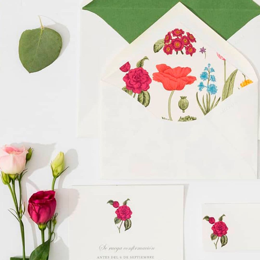 Si te gustan las flores silvestres ficha estas invitaciones de boda