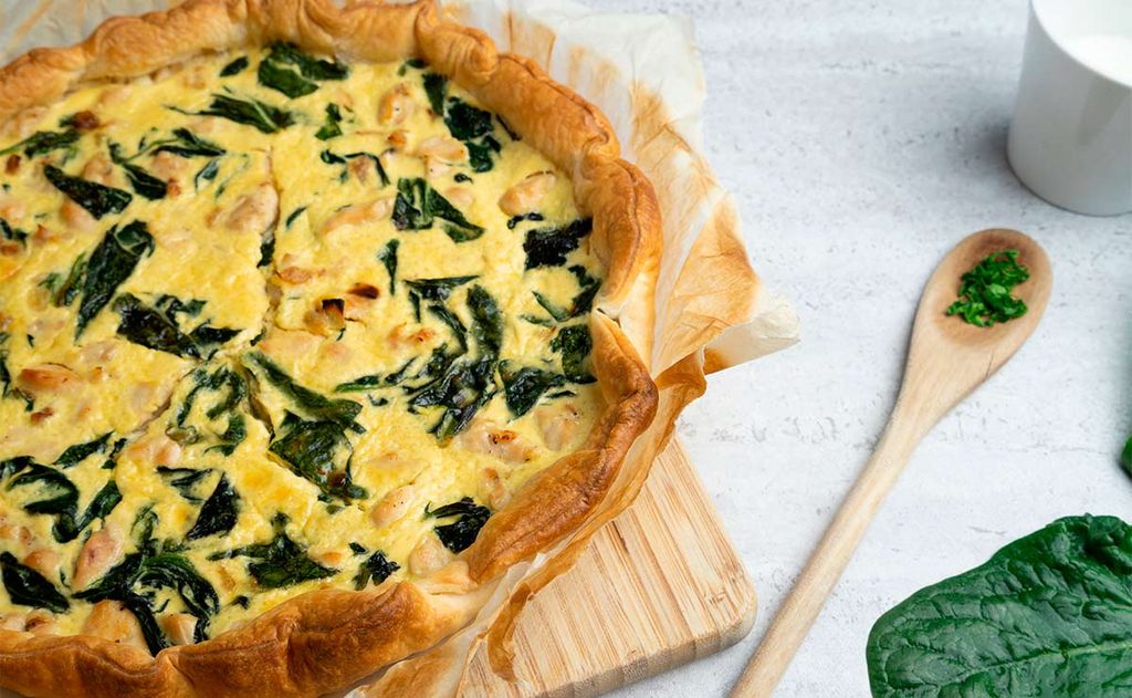 Quiche de acelgas y pollo