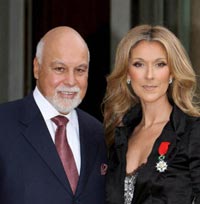 Céline Dion y su marido René Angelil