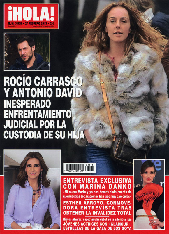 En ¡HOLA!: Rocío Carrasco y Antonio David, inesperado enfrentamiento judicial por la custodia de su hija