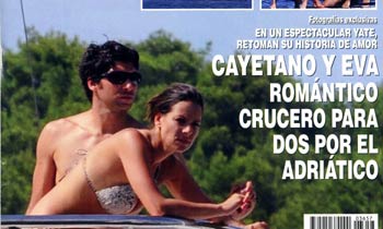 Exclusiva en ¡HOLA!, Cayetano y Eva, romántico crucero para dos por el Adriático