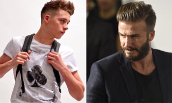 Mientras David Beckham desata la locura en Madrid... su hijo Brooklyn se estrena como modelo