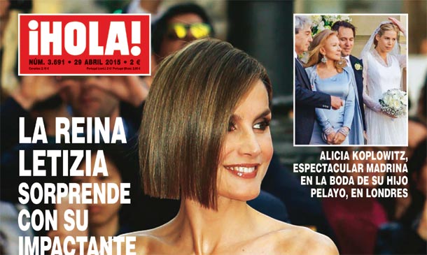 En ¡HOLA!, Alicia Koplowitz, espectacular madrina en la boda de su hijo Pelayo, en Londres