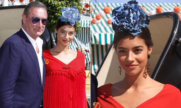 La belleza flamenca de Rocío Herrera y ese color especial que tiene la Feria