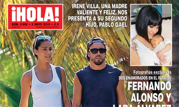 Exclusiva en ¡HOLA!, el romántico reencuentro en Honduras de Fernando Alonso y Lara Álvarez