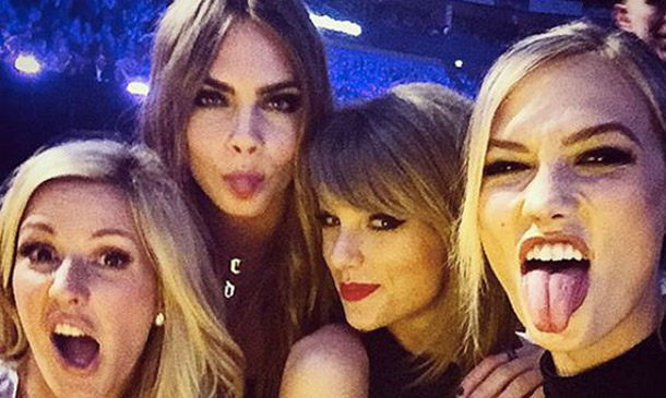 ¡No sin mis amigas! Taylor Swift se lleva a su pandilla al trabajo