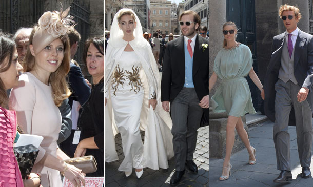 La boda de Joseph Getty y Sabine Ghanem reúne en Roma a Beatriz de York, Pierre Casiraghi y Cósima Ramírez 