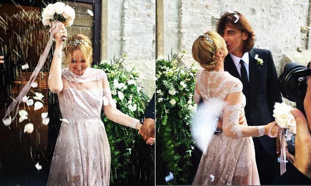 La diseñadora Frida Giannini, ex directora de Gucci, se casa vestida de Valentino