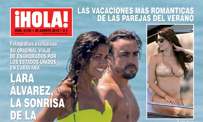 Exclusiva en ¡HOLA!, Lara Álvarez, la sonrisa de la felicidad en California con el anillo que le ha regalado Fernando Alonso