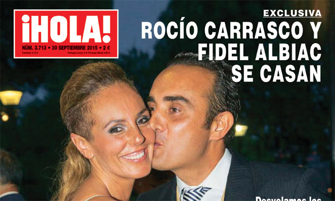 Exclusiva en ¡HOLA!, Rocío Carrasco y Fidel Albiac se casan