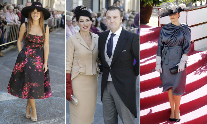 Desfile de tocados y pamelas en la boda de Cayetano y Eva