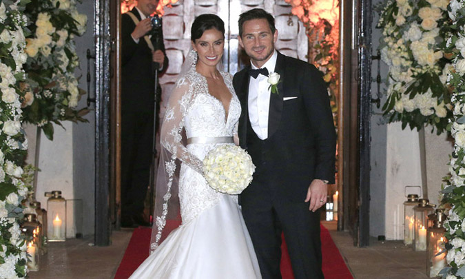La romántica boda del futbolista Frank Lampard y la presentadora Christine Bleakley