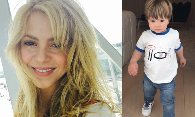 Shakira presume de su hijo Sasha desde Colombia