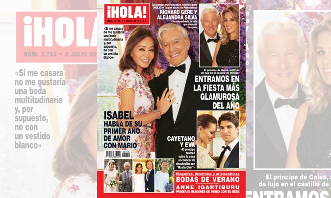 Isabel Preysler habla de su primer año de amor con Mario Vargas Llosa: 'Si me casara no me gustaría una boda multitudinaria y, por supuesto, no con un vestido blanco'