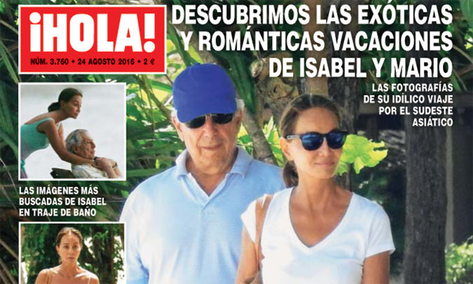 En ¡HOLA!: Las imágenes más buscadas de Isabel Preysler y Mario Vargas Llosa en sus vacaciones