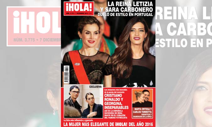 En ¡HOLA!,  el duelo de estilo de la reina Letizia y Sara Carbonero en Portugal