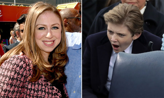 La opinión de Chelsea Clinton sobre la comentada actitud de Barron Trump en la investidura de su padre