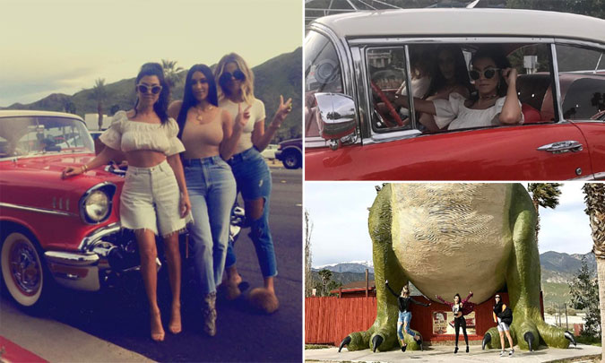 ¡Kardashian 'on the road'! La divertida escapada a Palm Springs de Kim, Khloé y Kourtney