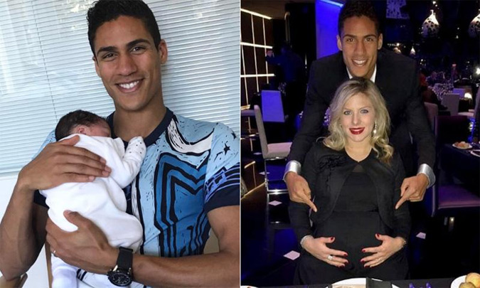 Raphaël Varane, defensa del Real Madrid, ha sido papá de un niño