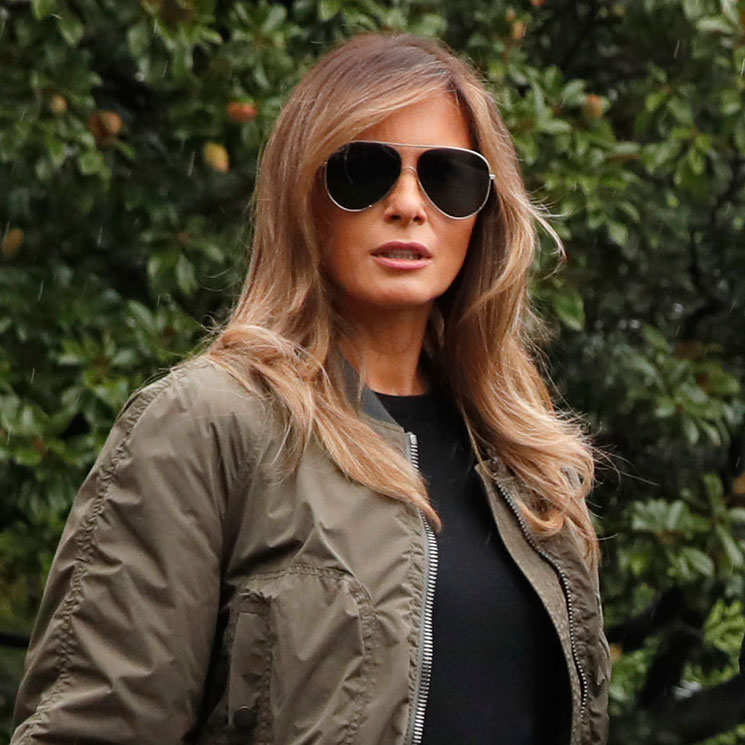 Los tacones de Melania Trump desatan la polémica en su visita a Houston