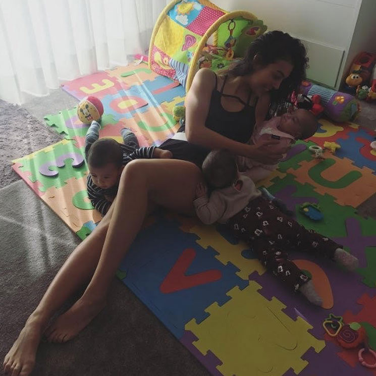 Georgina Rodríguez inculca a sus bebés su amor por el ejercicio