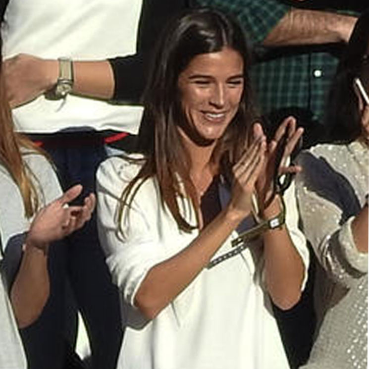 Sandra Gago, la mayor fan de Feliciano López en su primera foto en la cancha