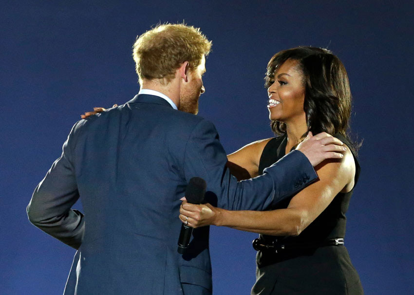 Harry de Inglaterra y Michelle Obama en los Juegos Invictus