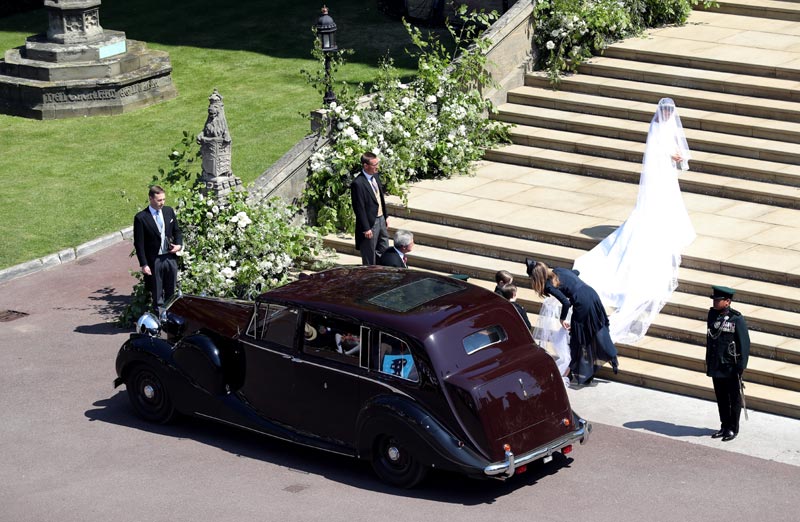 Meghan Markle llega a la capilla de San Jorge