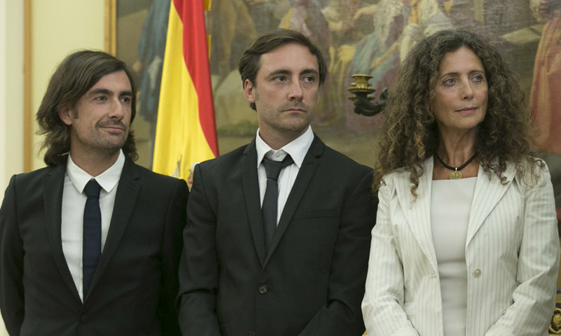 Belinda Alonso y los hijos de Ángel Nieto, Gelete y Pablo