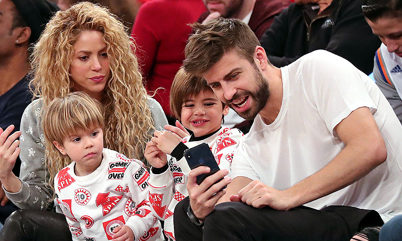 Los hijos de Shakira y Gerard Piqué también apoyan a la selección de Colombia