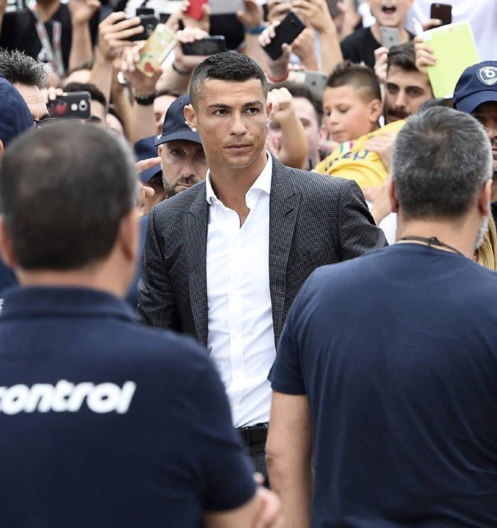 Cristiano Ronaldo en su presentación en la Juventus