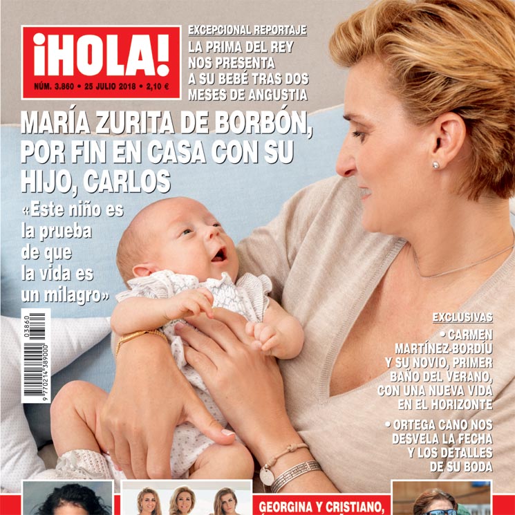 En ¡HOLA!, María Zurita, por fin en casa con su hijo Carlos