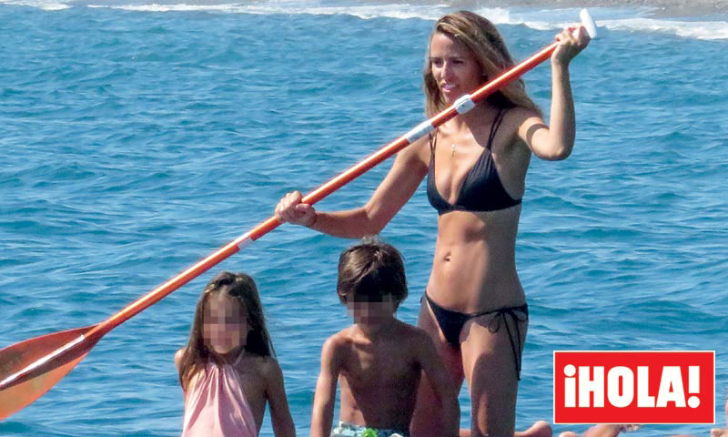 Laura Vecino y sus hijos