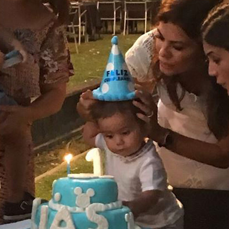 Tarta, globos y un 'candy bar', en el primer cumpleaños de Elías, el hijo de María José Suárez