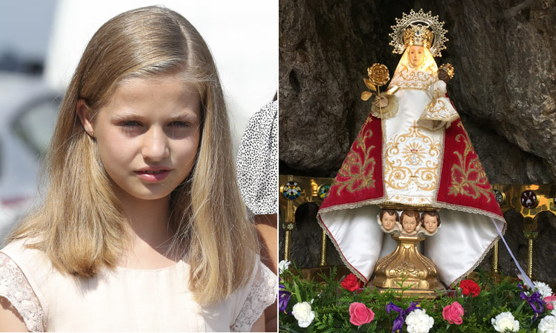 Virgen de Covadonga y la Princesa Leonor