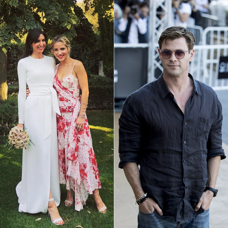 Elsa Pataky, de boda en Madrid, mientras Chris Hemsworth se da un baño de masas en San Sebastián