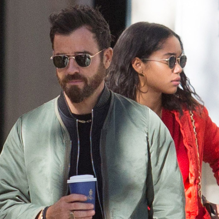 Justin Theroux, de paseo por París con la modelo y actriz Laura Harrier