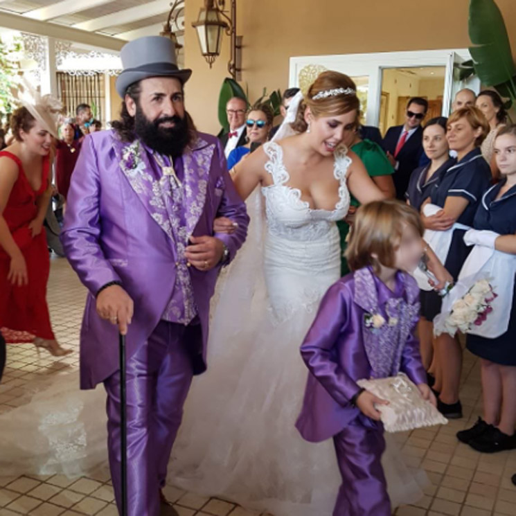 El sorprendente look de Juan Miguel, exmarido de Karina, en la boda de su hija