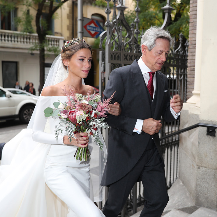 Josema Yuste, un emocionado padrino en la boda de su hija Ana