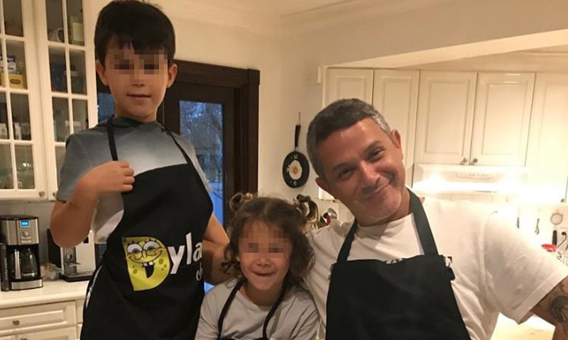 Alejandro Sanz y sus hijos