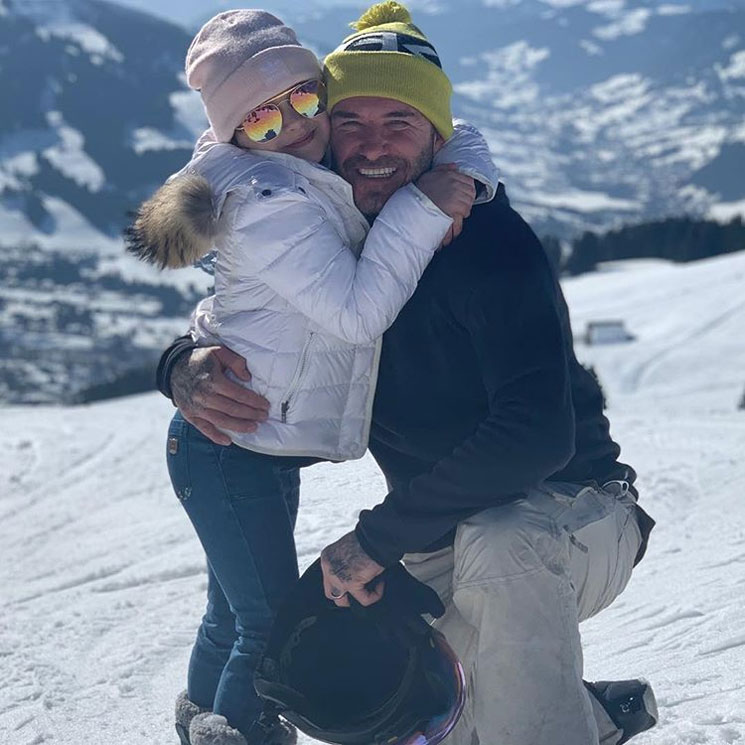 Los Beckham al completo disfrutan de un fin de semana de deporte y diversión en la nieve