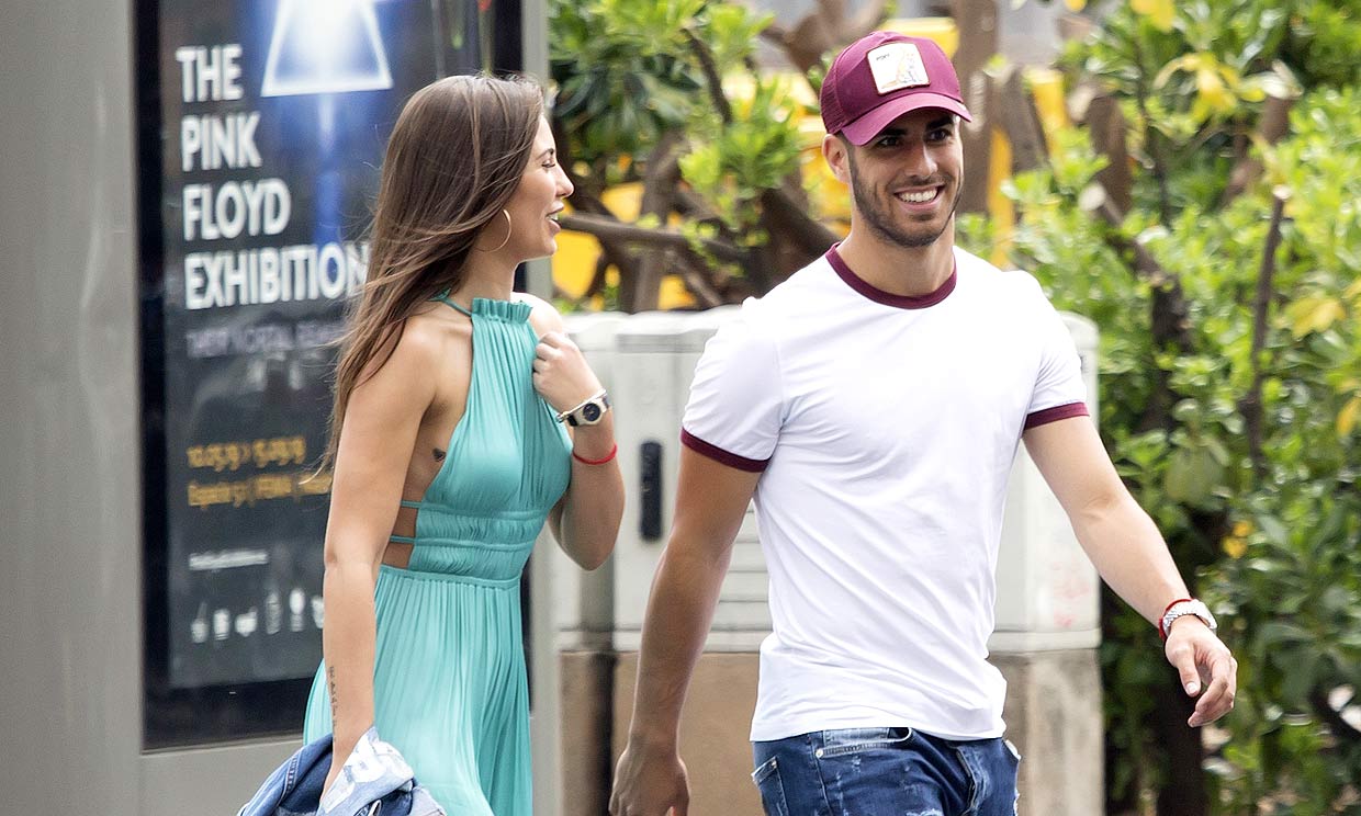 Marco Asensio y su novia, Sandra Garal