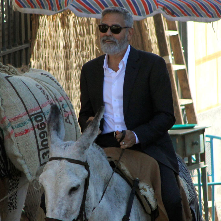 George Clooney, a lo Sancho Panza, en Navalcarnero