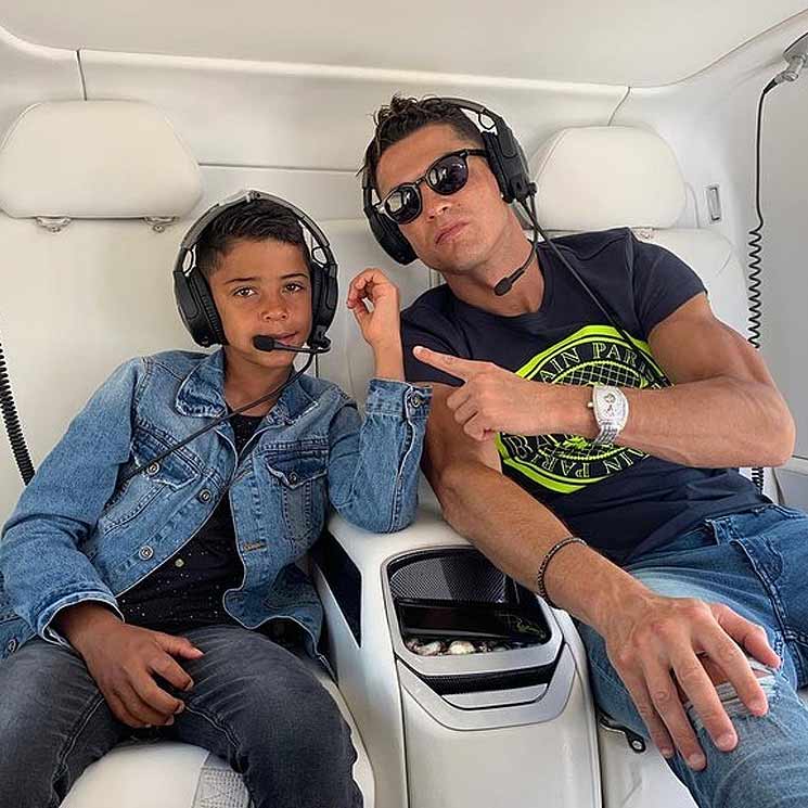 Cristiano Ronaldo y su hijo cambian de deporte en un reto de altos vuelos