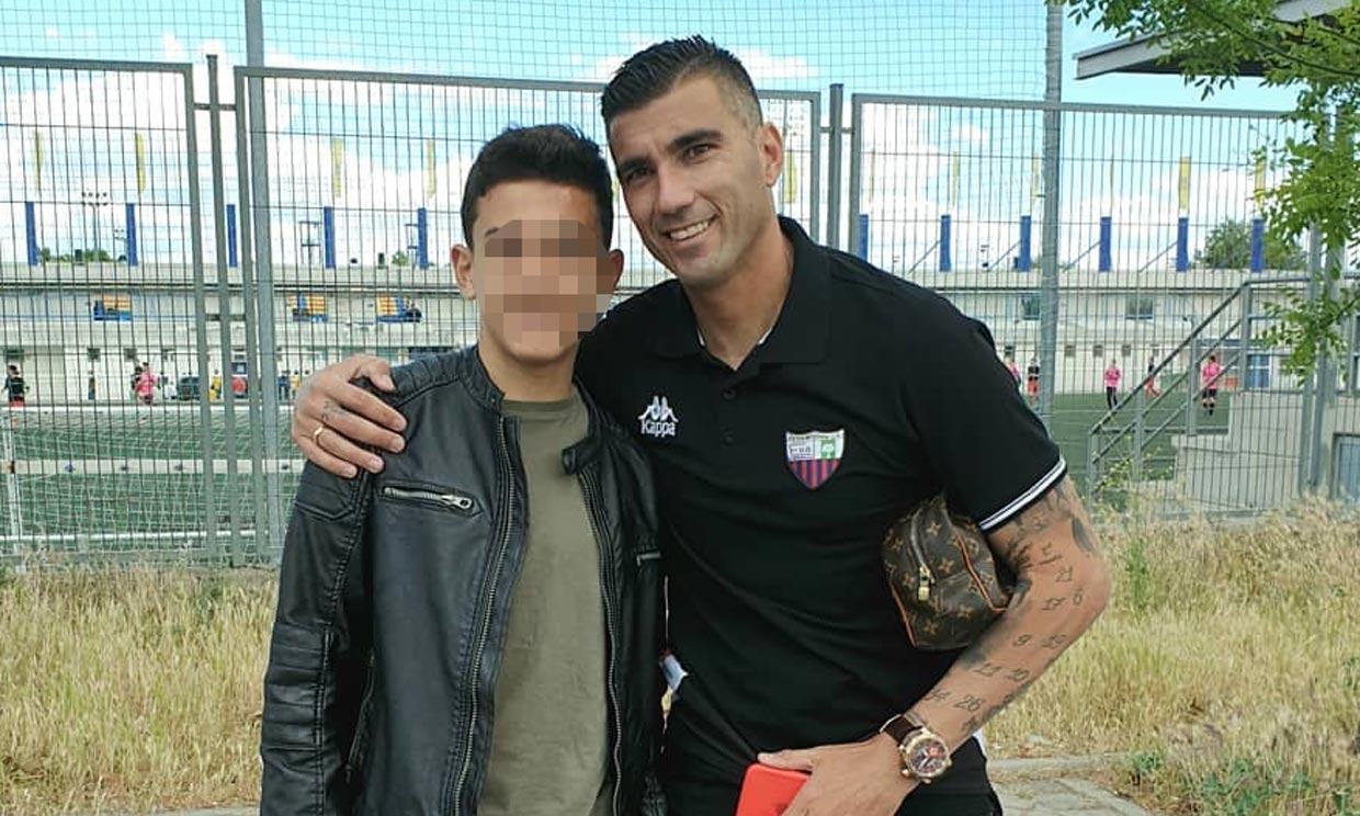 José Antonio Reyes y su hijo