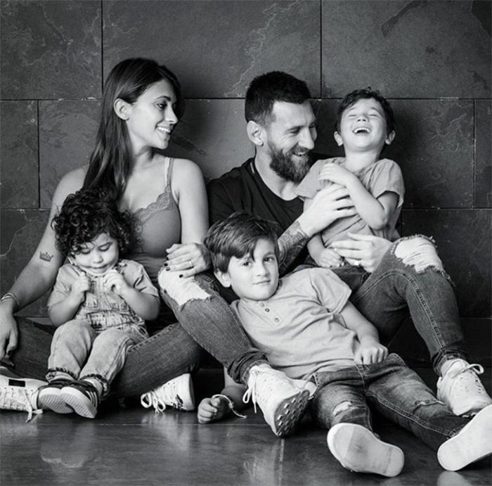 Los hijos de Leo Messi y Antonela Roccuzzo, protagonistas de su nuevo posado familiar